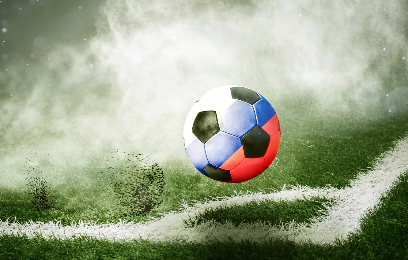 Photo wallpaper greens, field, grass, glare, background, lawn, football, sport