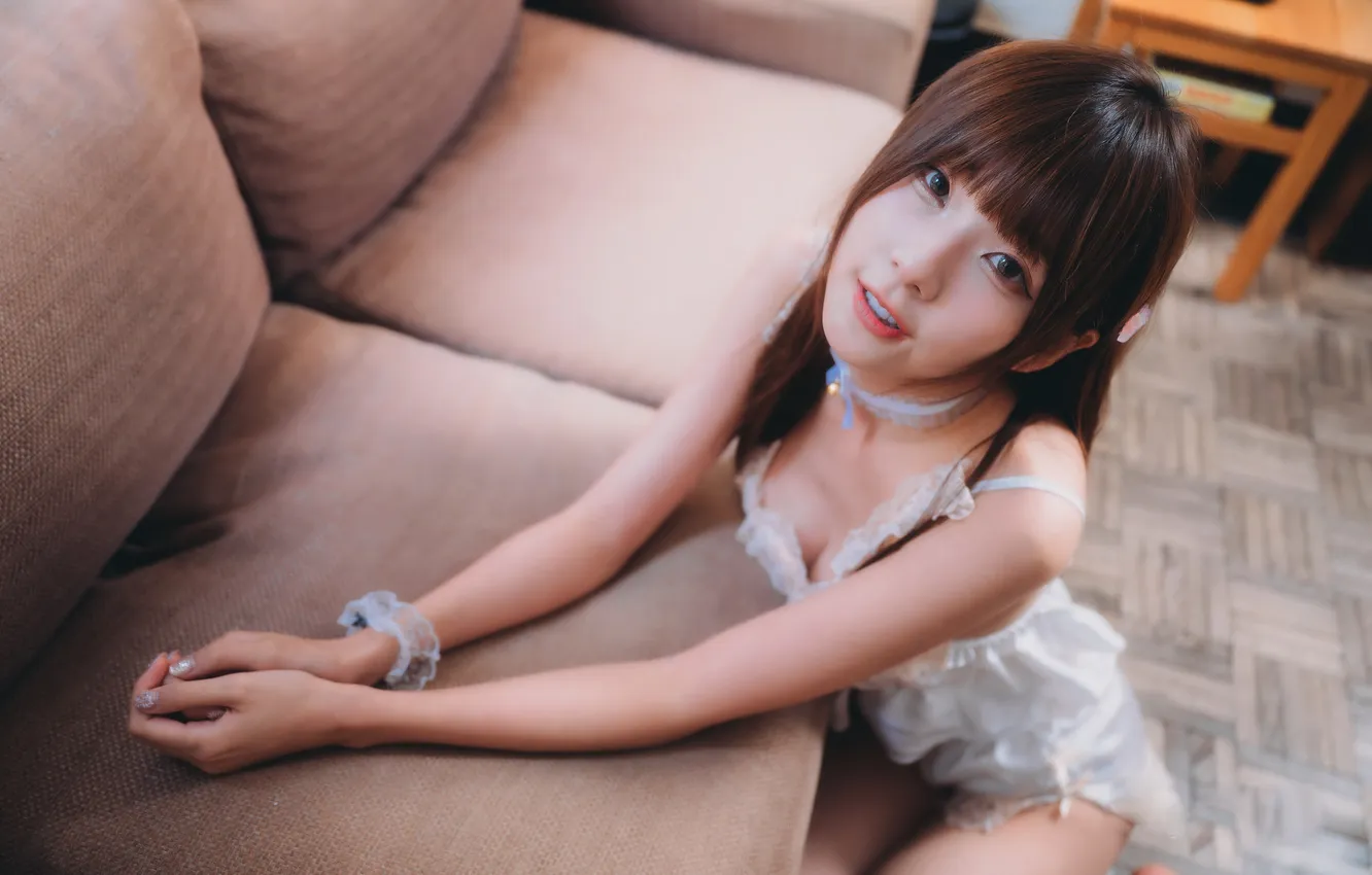 Photo wallpaper look, girl, Asian