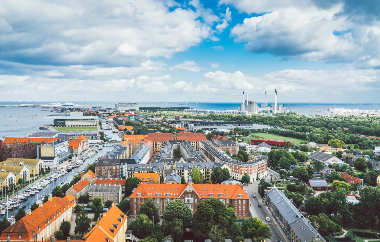 Photo wallpaper Denmark, panorama, Copenhagen