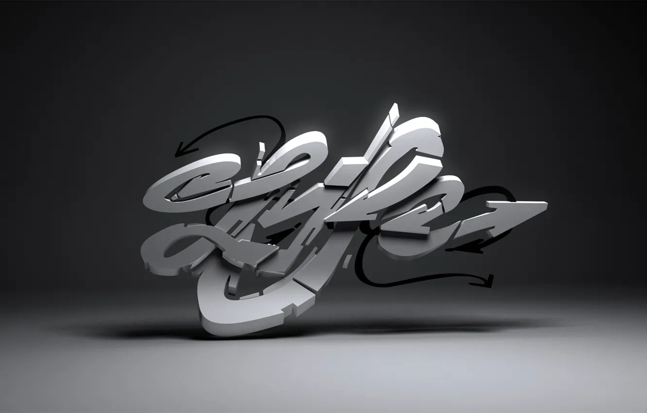 Photo wallpaper graffiti, life, grey