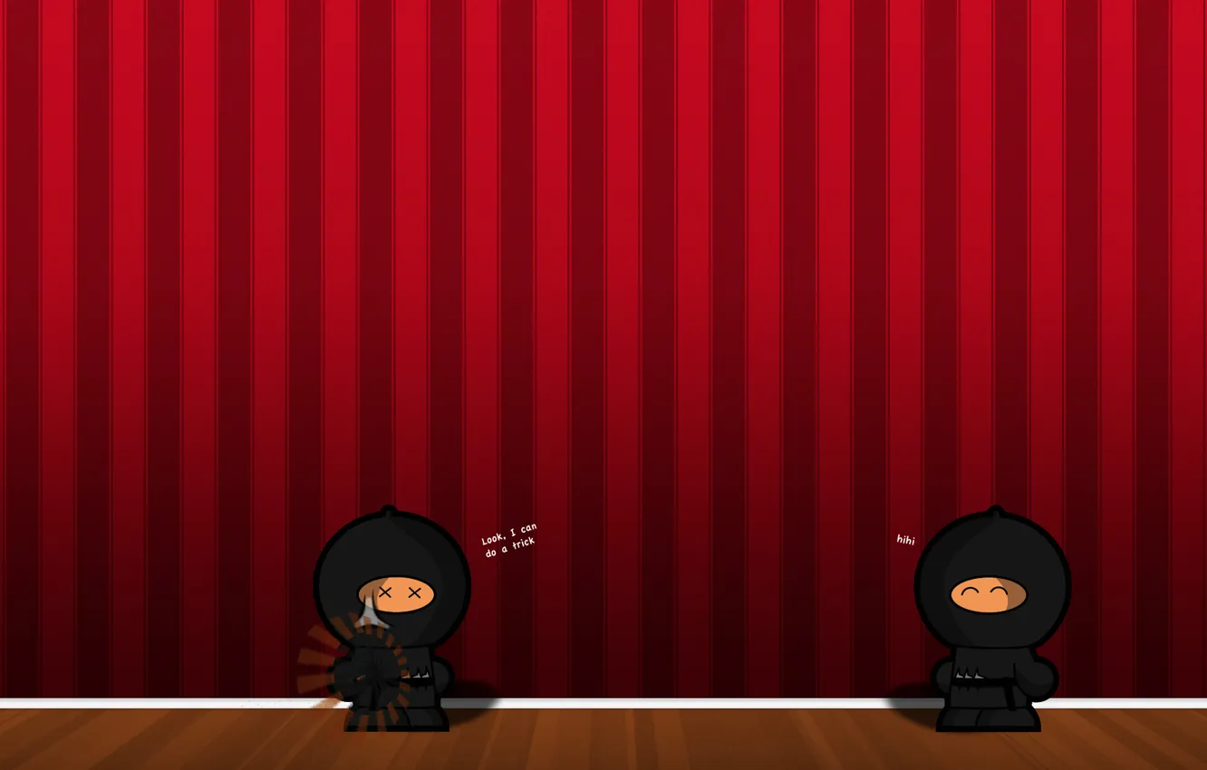 Photo wallpaper two, ninja, two, ninjas, scene, look, minimalism., scene
