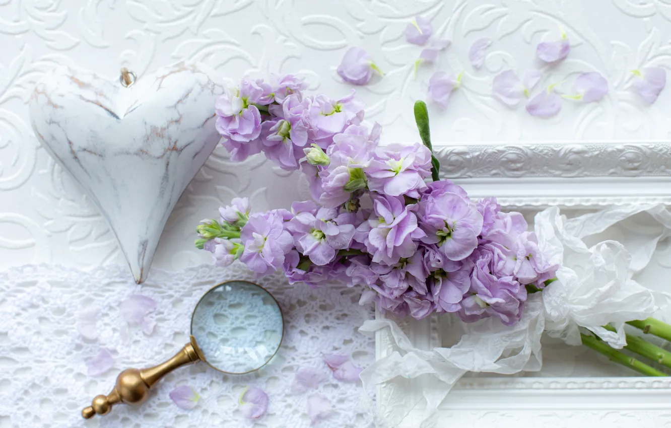 Photo wallpaper flowers, composition, gillyflower