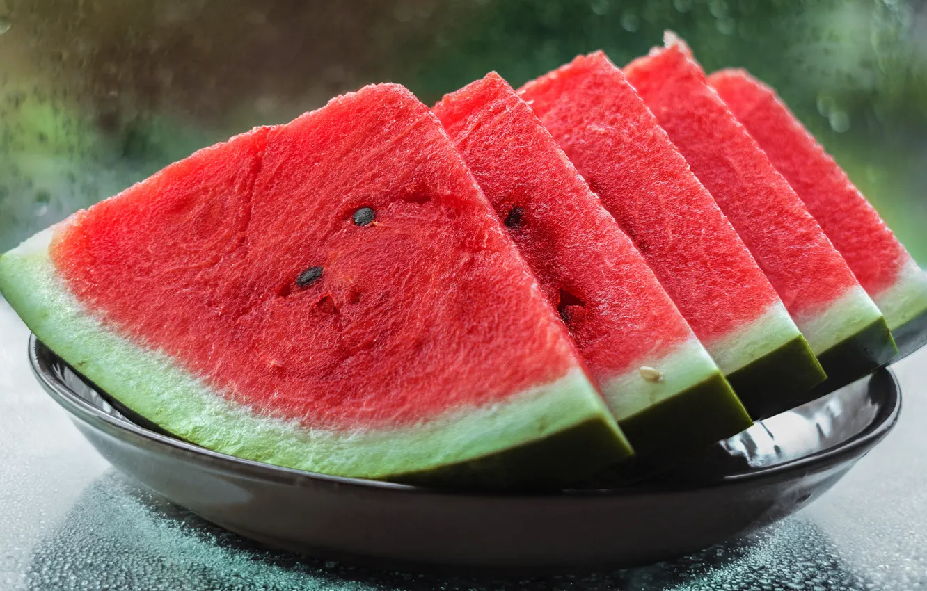 Photo wallpaper summer, glass, red, green, background, food, watermelon, the flesh