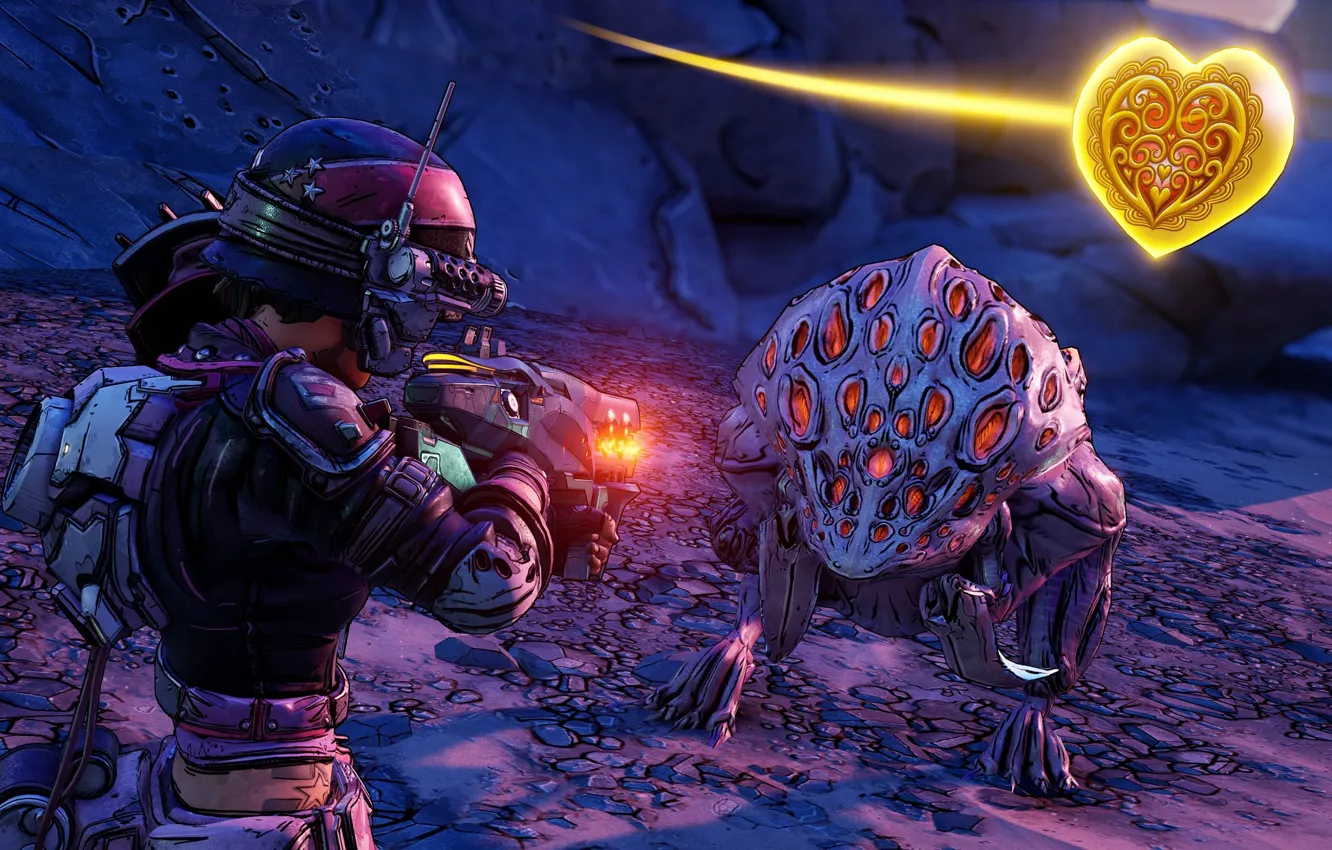 Photo wallpaper weapons, monster, soldiers, equipment, Borderlands 3