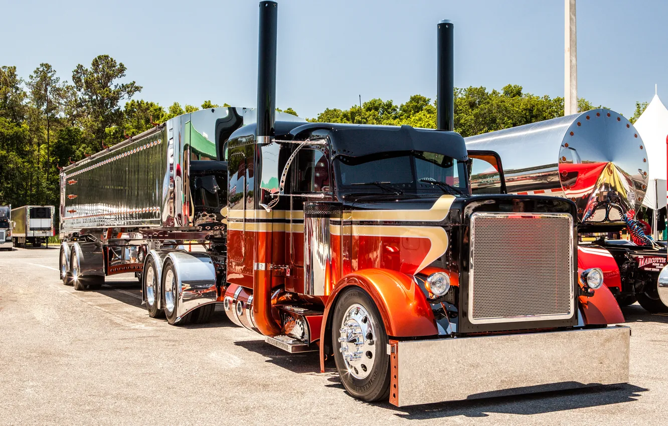 Photo wallpaper custom, truck, peterbilt, mid america