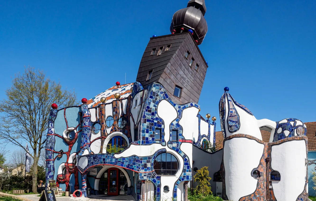 Photo wallpaper Germany, Bayern, Abensberg, beer tower of Hundertwasser