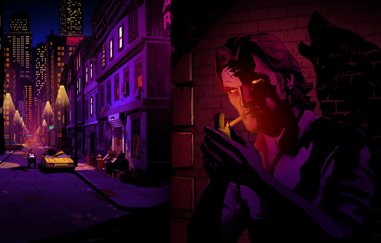 Photo wallpaper grey wolf, SHERIFF, Telltale Games, werewolf, The Wolf Among Us, Fables, Big Bad Wolf, Gaffer …