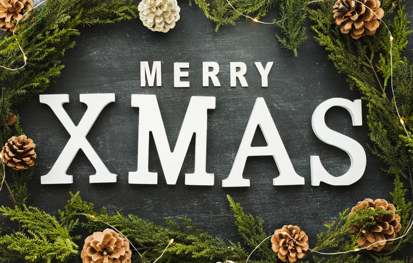 Photo wallpaper decoration, new year, Christmas, Christmas, wood, New Year, Xmas, decoration