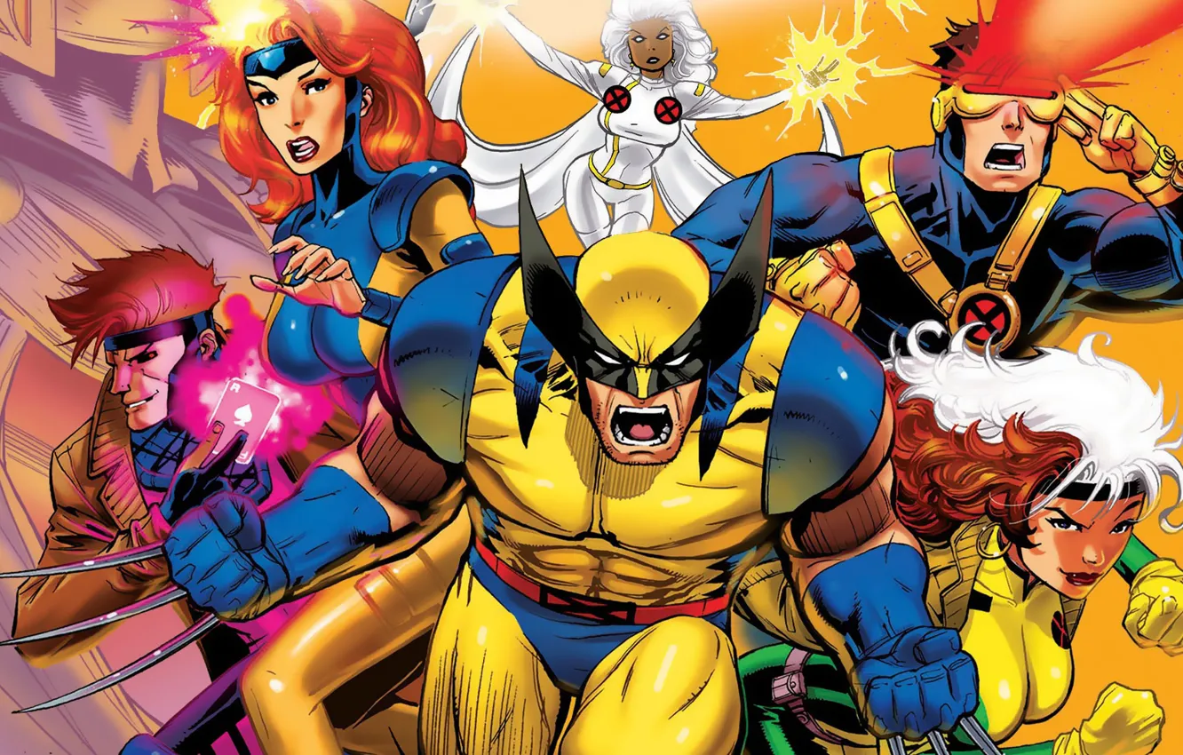 Photo wallpaper Wolverine, X-Men, Storm, Rogue, 1992, Gambit, Jean Grey, Cyclop