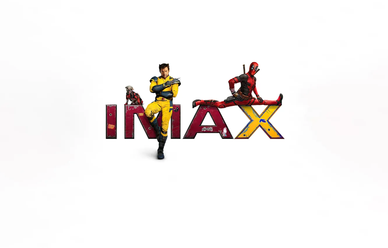 Photo wallpaper dog, white background, Ryan Reynolds, Ryan Reynolds, poster, Wolverine, Hugh Jackman, Logan