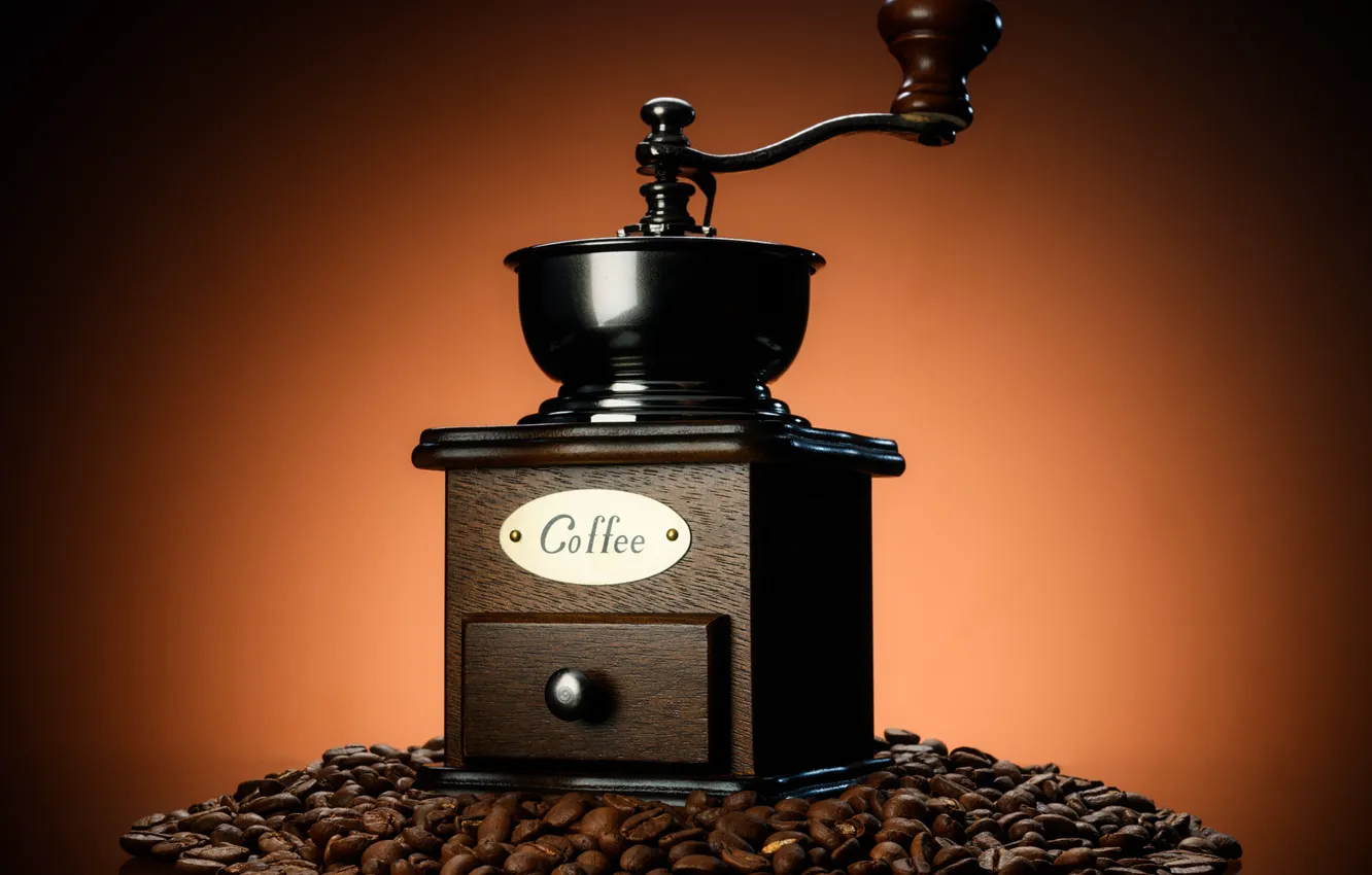 Photo wallpaper coffee, coffee, coffee grinder, coffee grinder, Anton Rostov