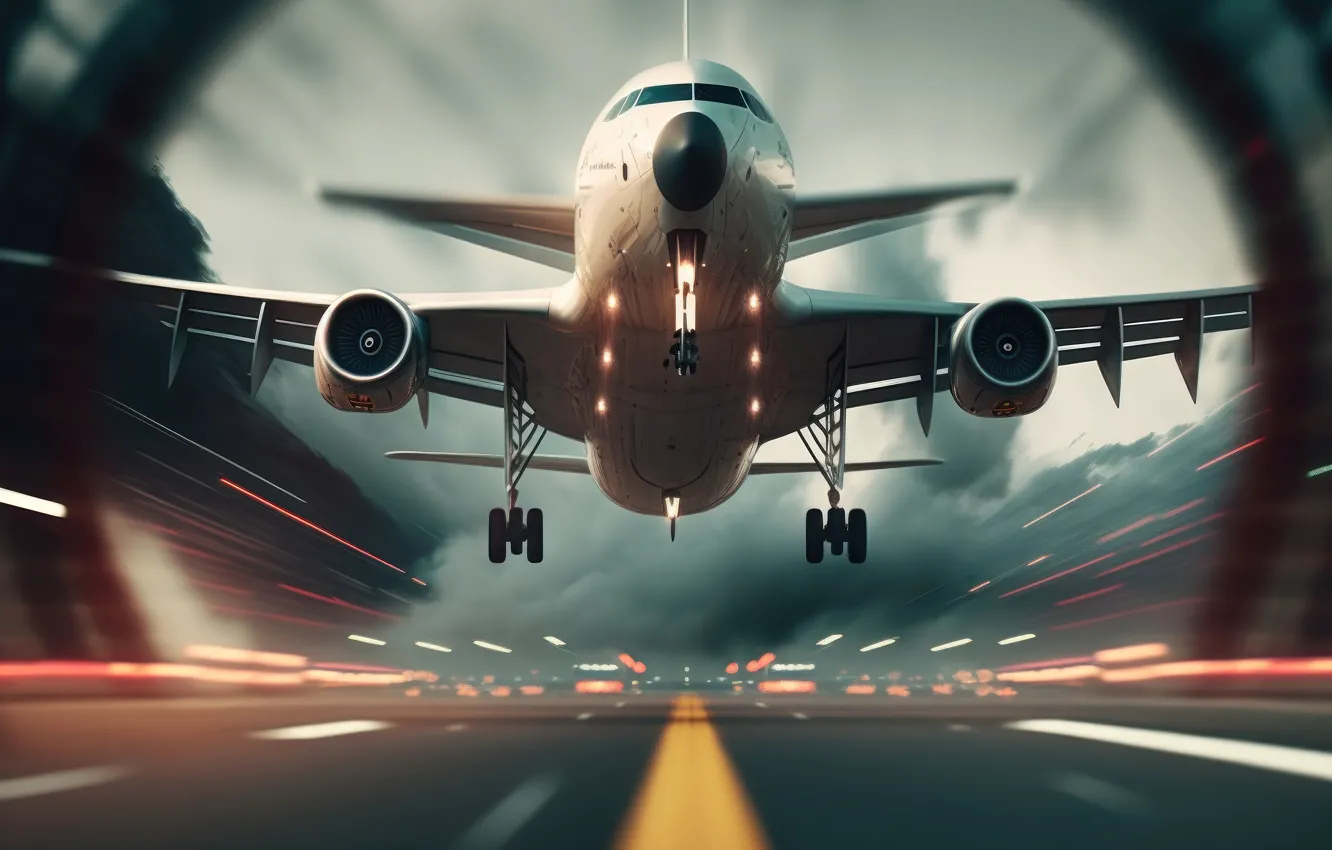 Photo wallpaper the plane, flight, the sky, aviation