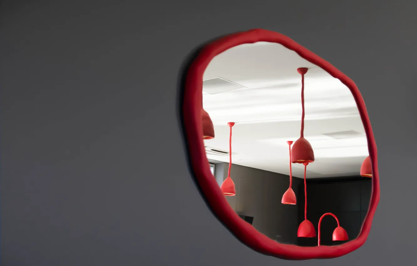 Photo wallpaper background, wall, mirror, otrozhenie