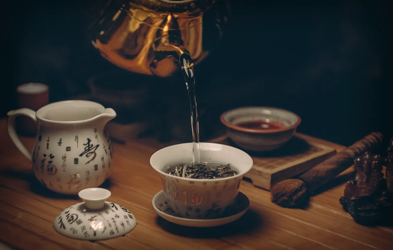 Photo wallpaper tea, welding, the ceremony, bowl