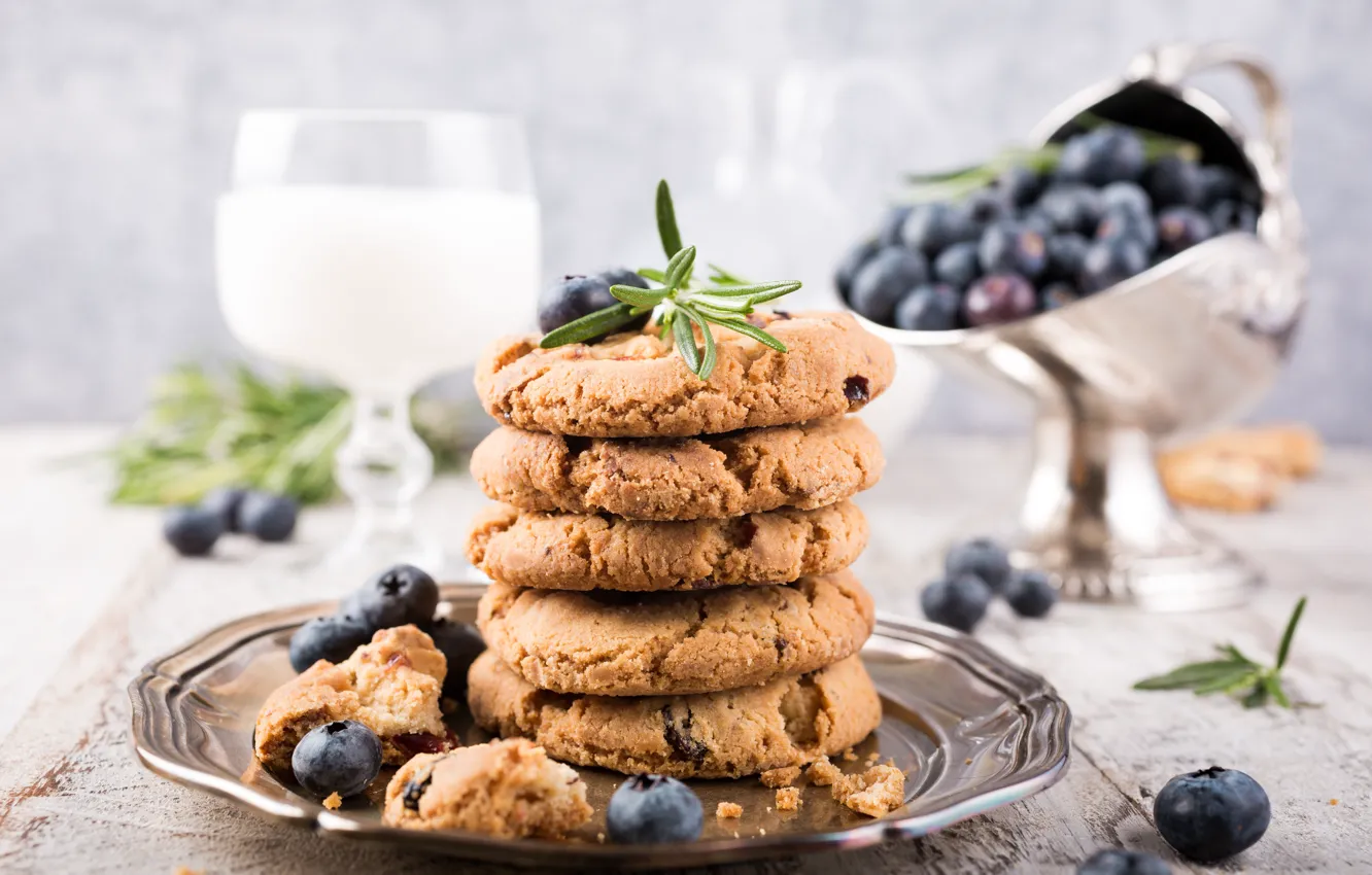 Photo wallpaper berries, cookies, cakes, Iryna Melnyk