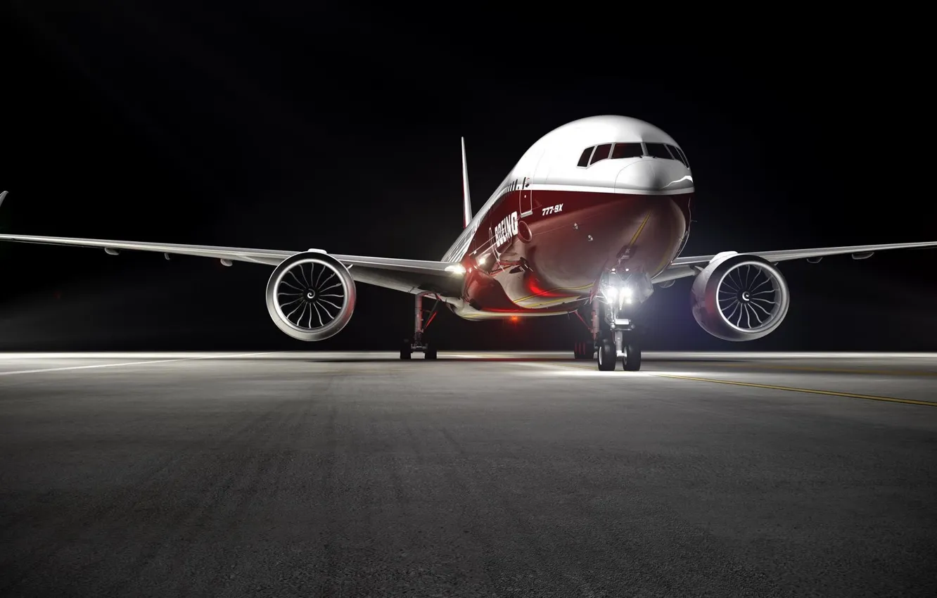 Photo wallpaper airplane, aviation, Boeing 777, Liner