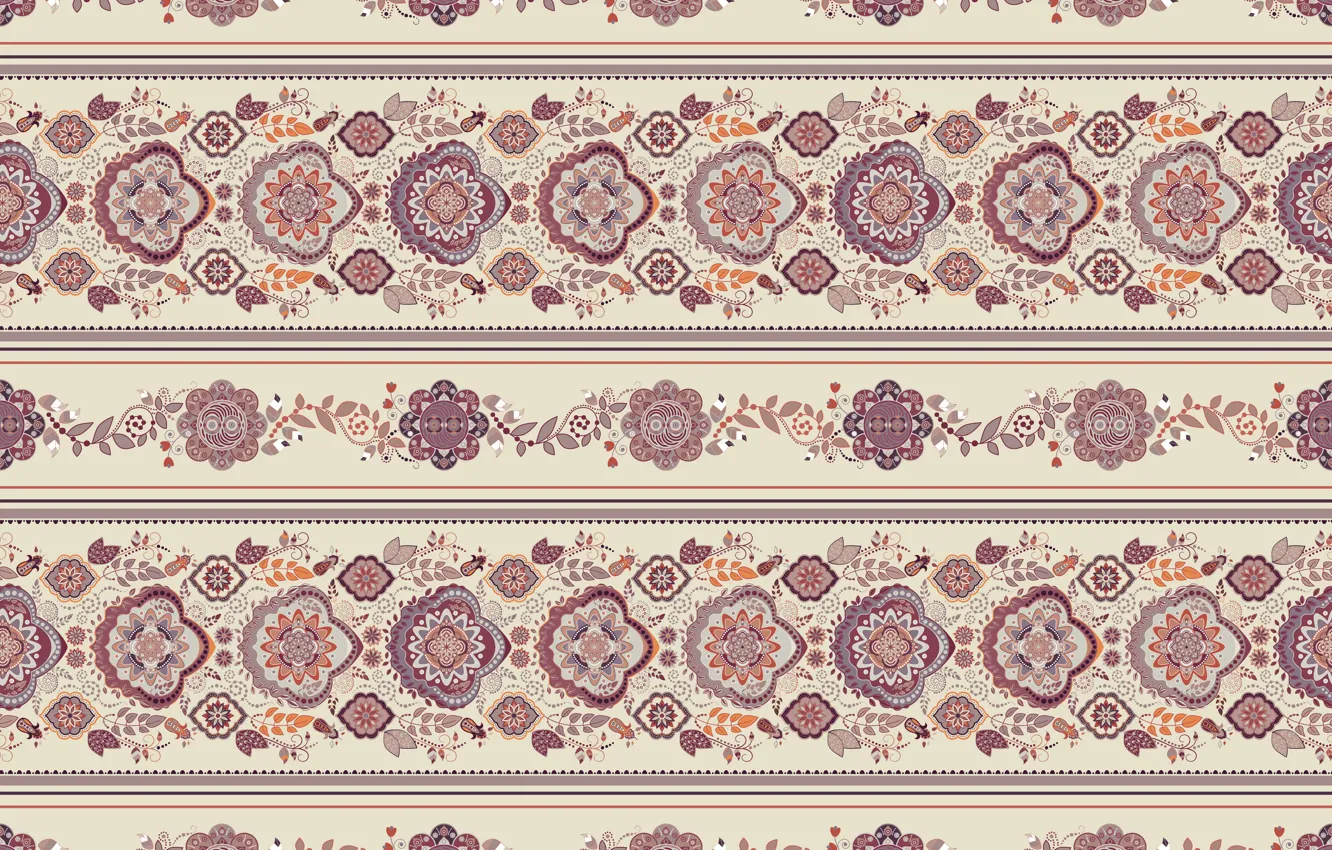 Photo wallpaper pattern, ornament, beige