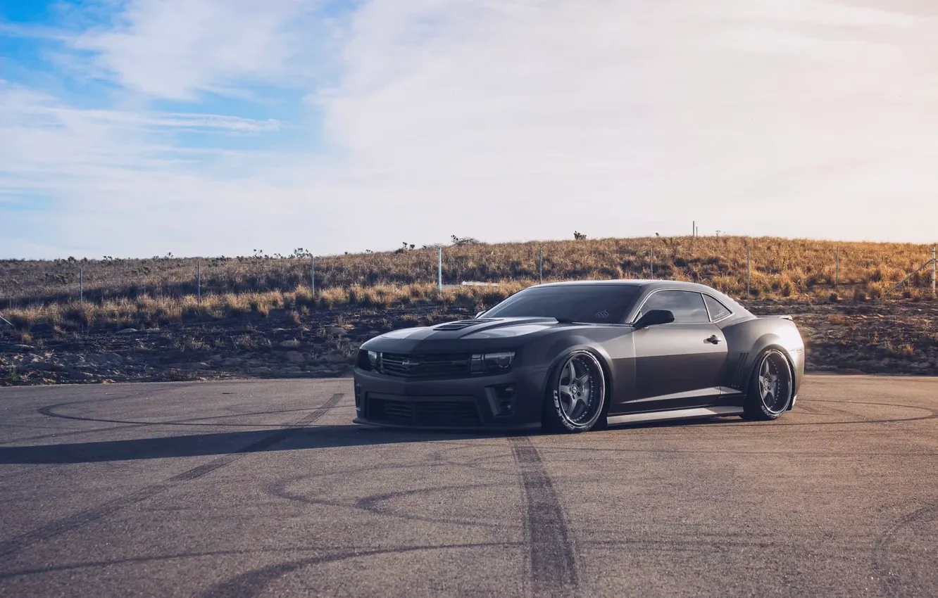 Wallpaper Chevrolet, Camaro, Black, Sunset, VIP, Wheels, VR15, Modular ...