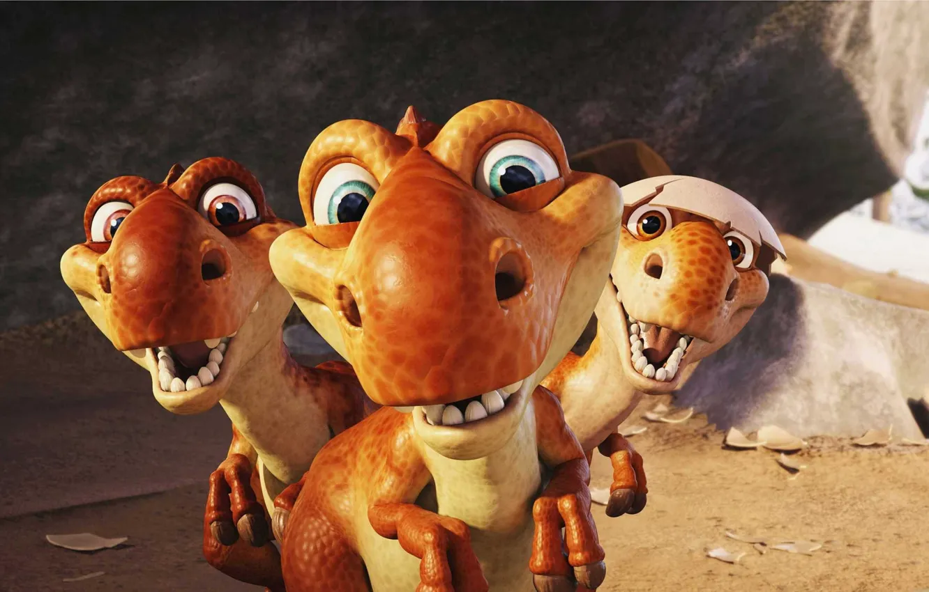 Photo wallpaper cartoon, dinosaur, ice age, Ice Age