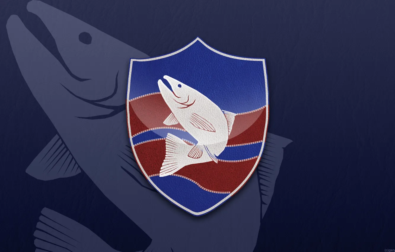 Photo wallpaper wave, water, fish, book, the series, coat of arms, motto, duty