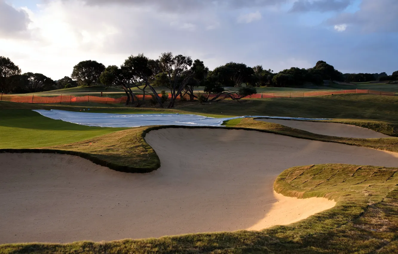 Photo wallpaper field, sport, Golf