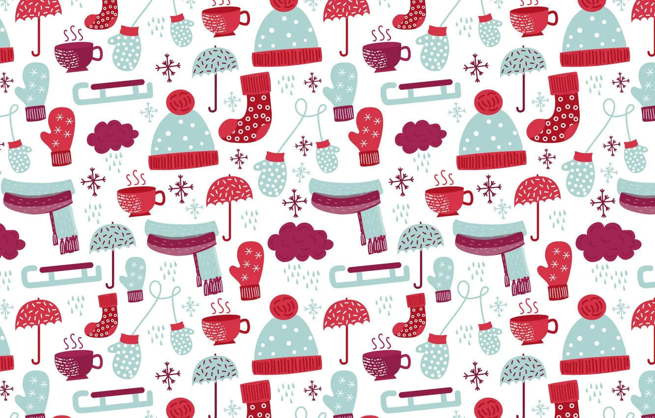 Photo wallpaper winter, texture, with, winter, pattern, socks