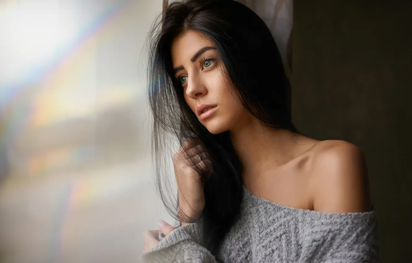 Photo wallpaper sweetheart, the beauty, shoulders, Julia, natural light