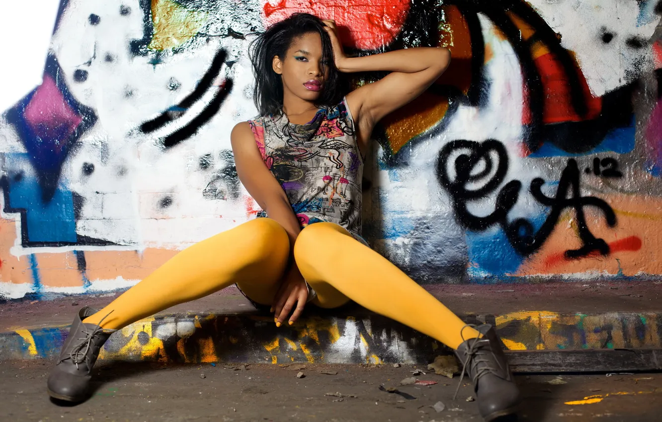 Photo wallpaper pose, storm, model