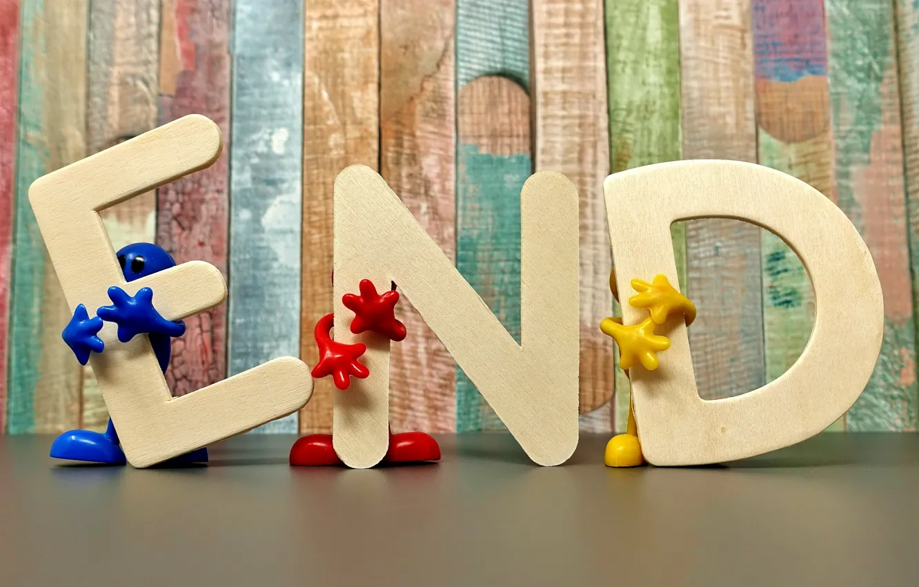 Photo wallpaper letters, words, figures