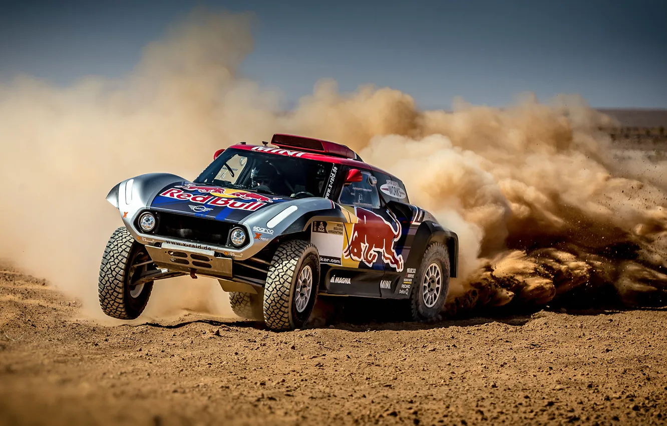 Photo wallpaper Sand, Mini, Sport, Desert, Speed, Skid, Rally, Dakar