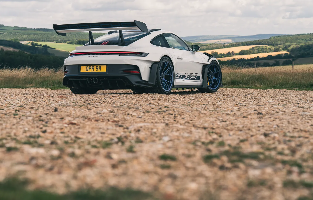 Photo wallpaper 911, Porsche, rear view, Weissach Package, Porsche 911 GT3 RS