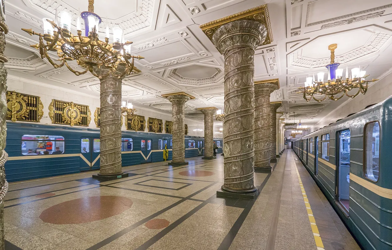Photo wallpaper Saint Petersburg, Metro, Avtovo metro station