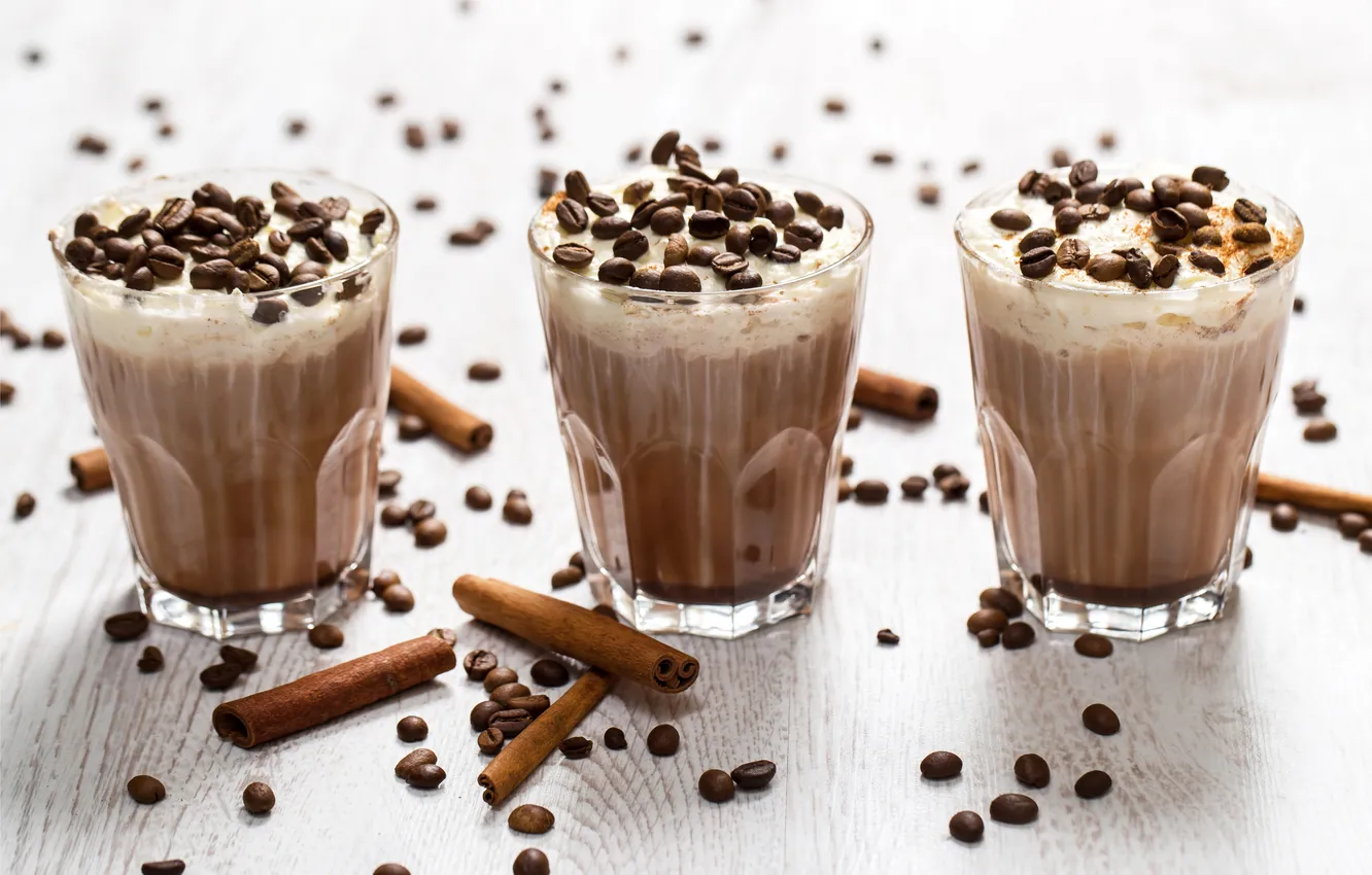 Photo wallpaper coffee, chocolate, grain, cinnamon