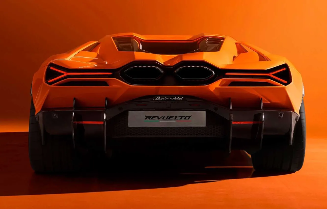 Photo wallpaper Lamborghini, supercar, rear view, 2023, Lamborghini S.p.A., Stir, Lamborghini Scrambled