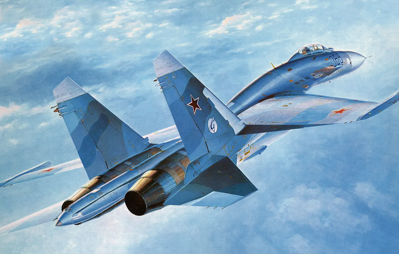 Photo wallpaper Sukhoi, Su-27, Energo5, Soviet Air Force, Flanker-B