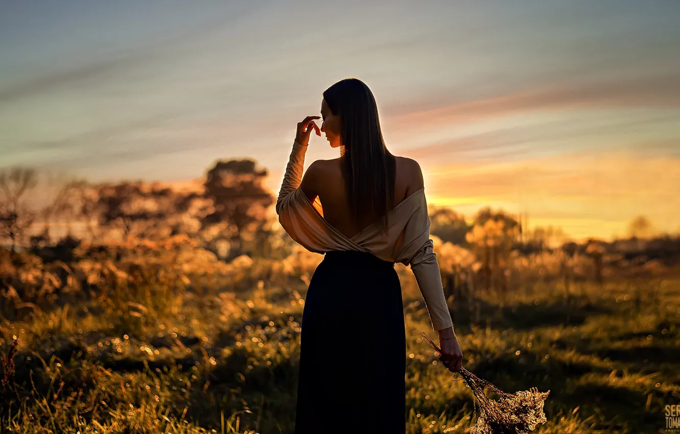 Photo wallpaper sexy, sunset, model, Tomasev Sergey