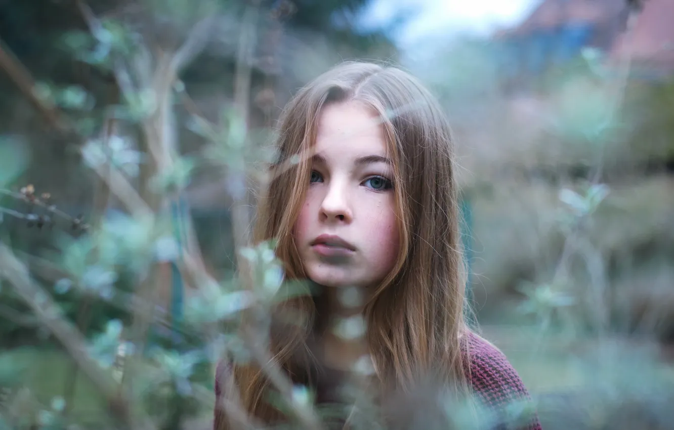 Photo wallpaper look, portrait, girl