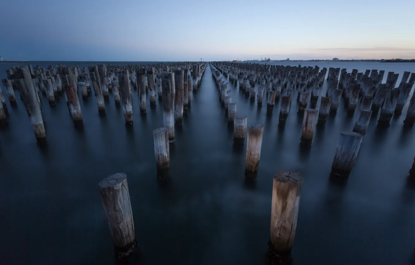 Photo wallpaper Melbourne, Australia, pier
