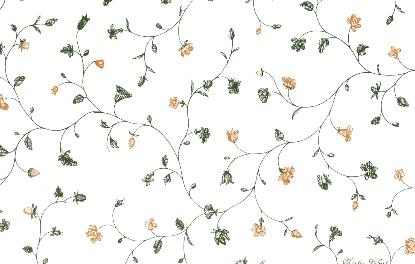 Photo wallpaper flowers, comfort, pattern, texture, White background, risunok