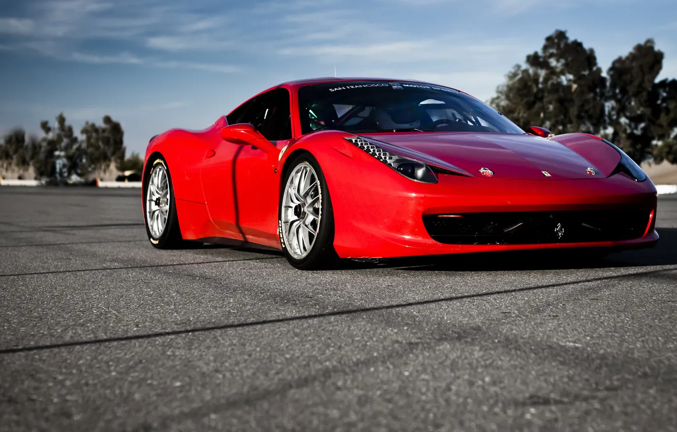 Photo wallpaper auto, Ferrari, red, ferrari 458 italia