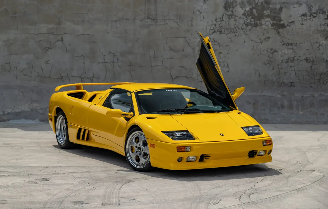 Wallpaper Lamborghini, yellow, Diablo, lambo door, Lamborghini Diablo ...