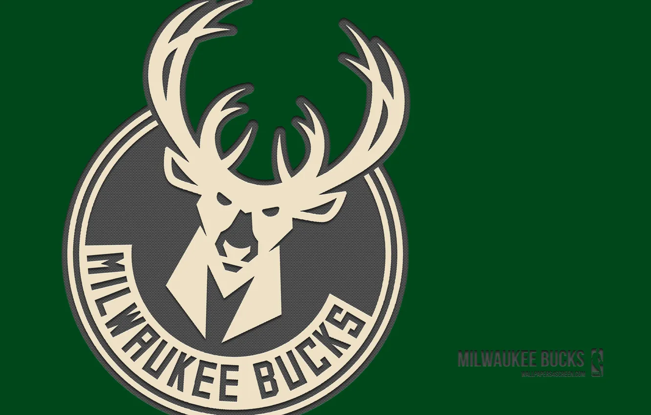 Photo wallpaper logo, basketball, symbol, NBA, Milwaukee Bucks, Bucks, Emblem, Milwaukee