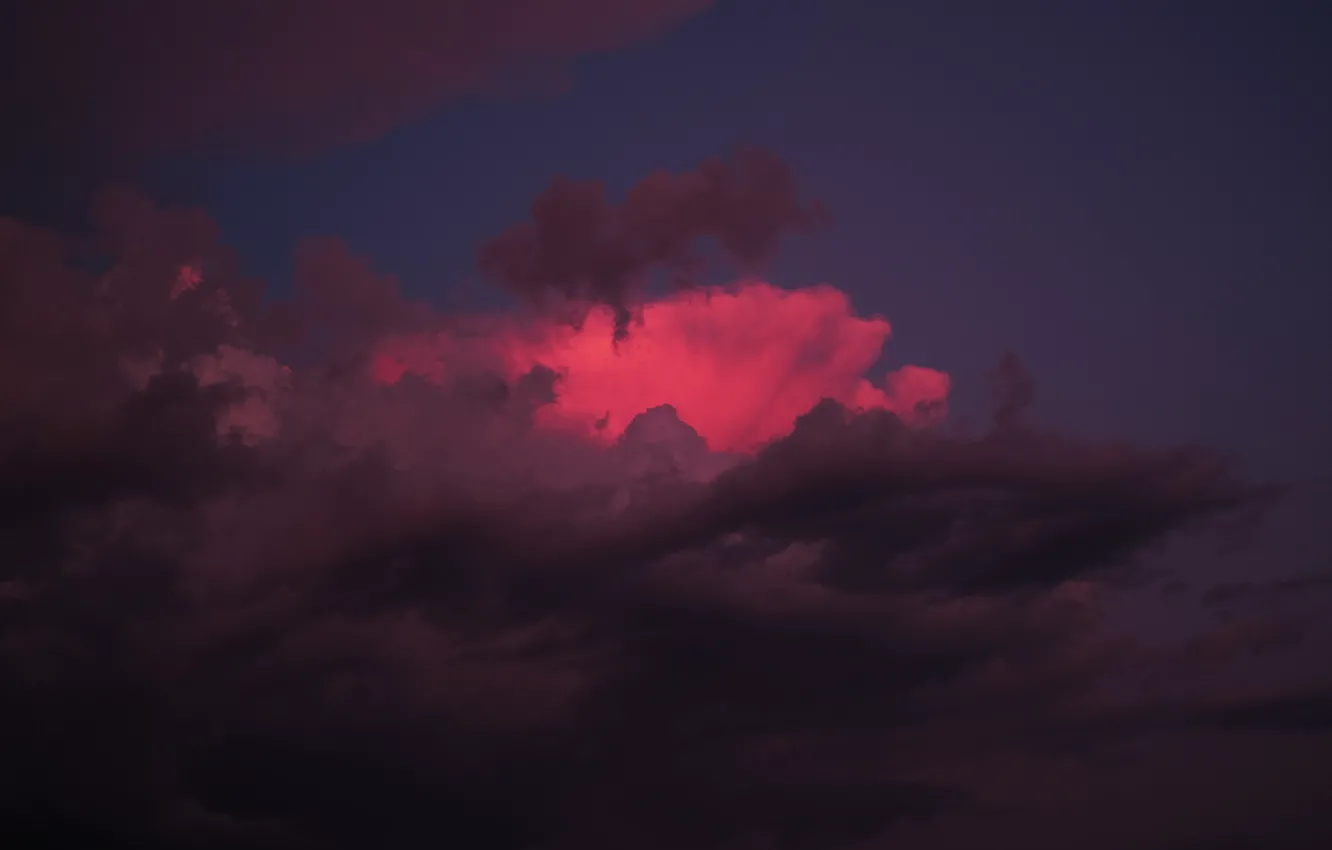 Photo wallpaper the sky, beautiful, pink clouds