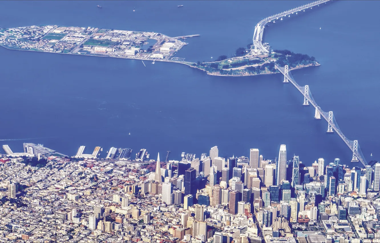 Photo wallpaper USA, California, view