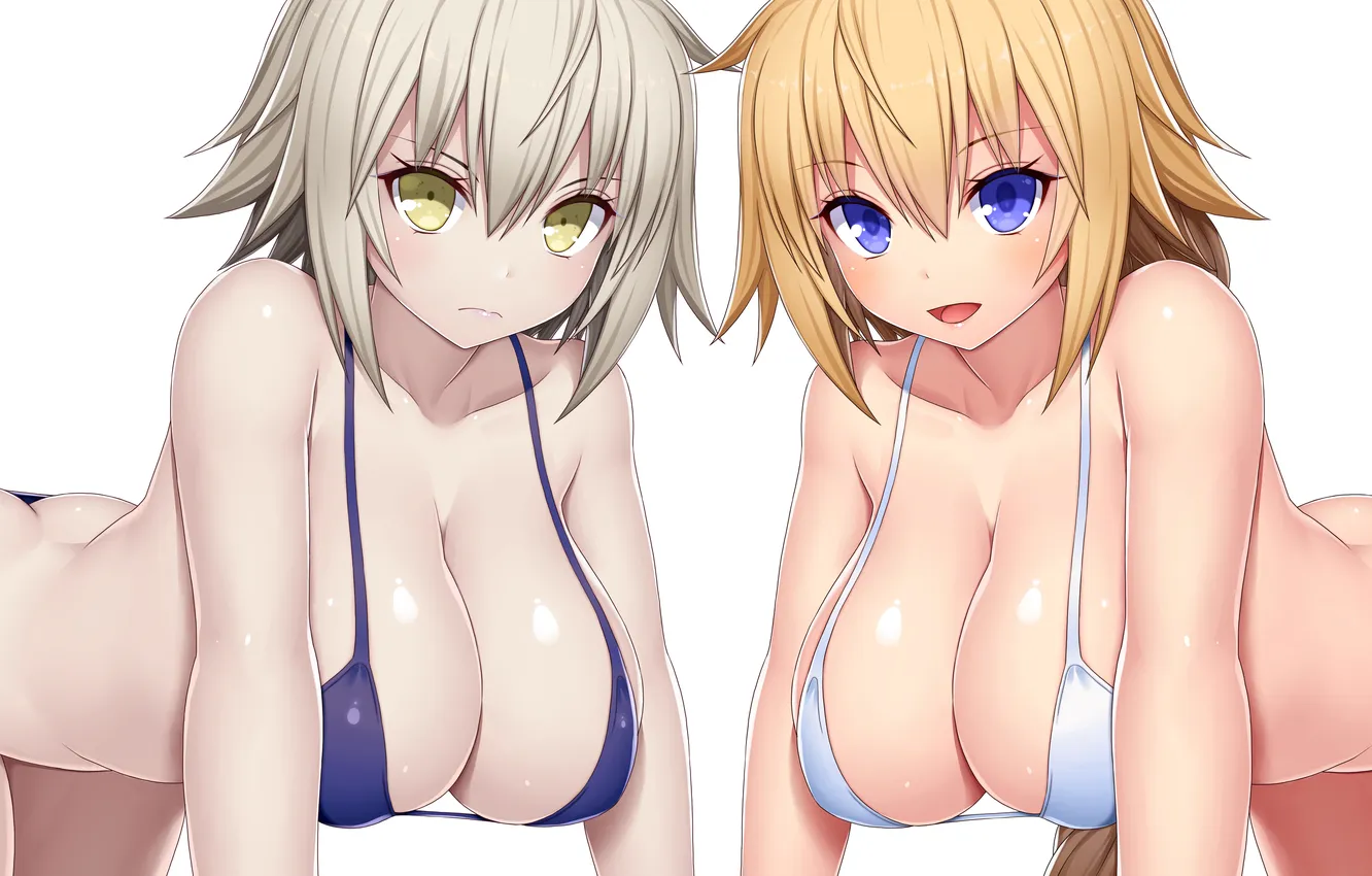 Photo wallpaper sexy, ass, cleavage, girls, boobs, anime, beautiful, short hair