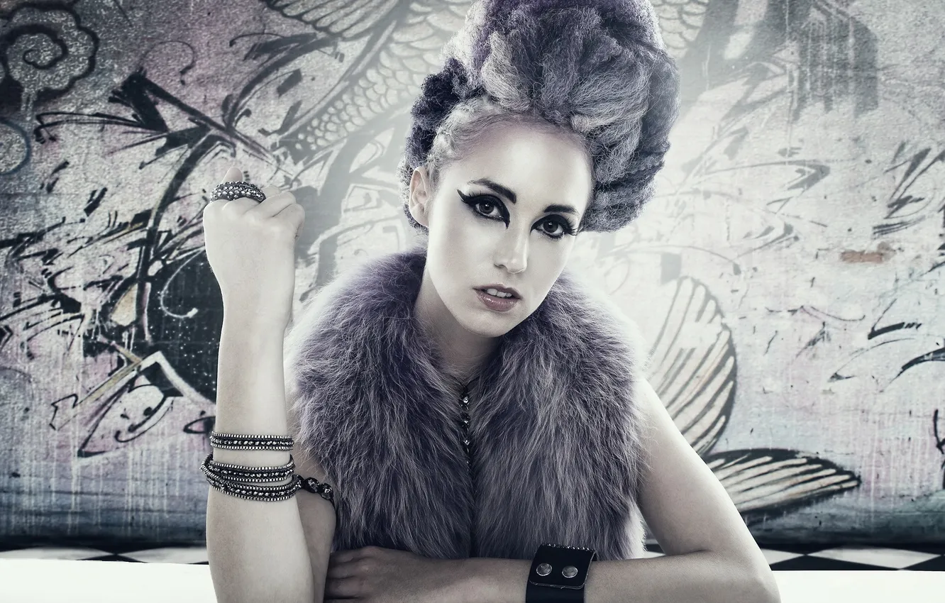 Photo wallpaper girl, background, portrait