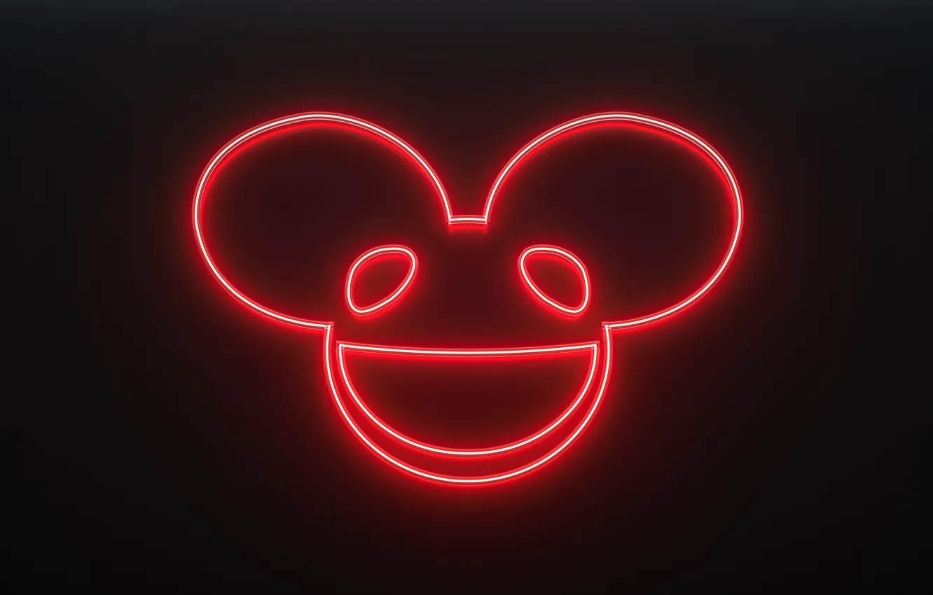 Photo wallpaper logo, DJ, Neon, Deadmau5, EDM, DJ