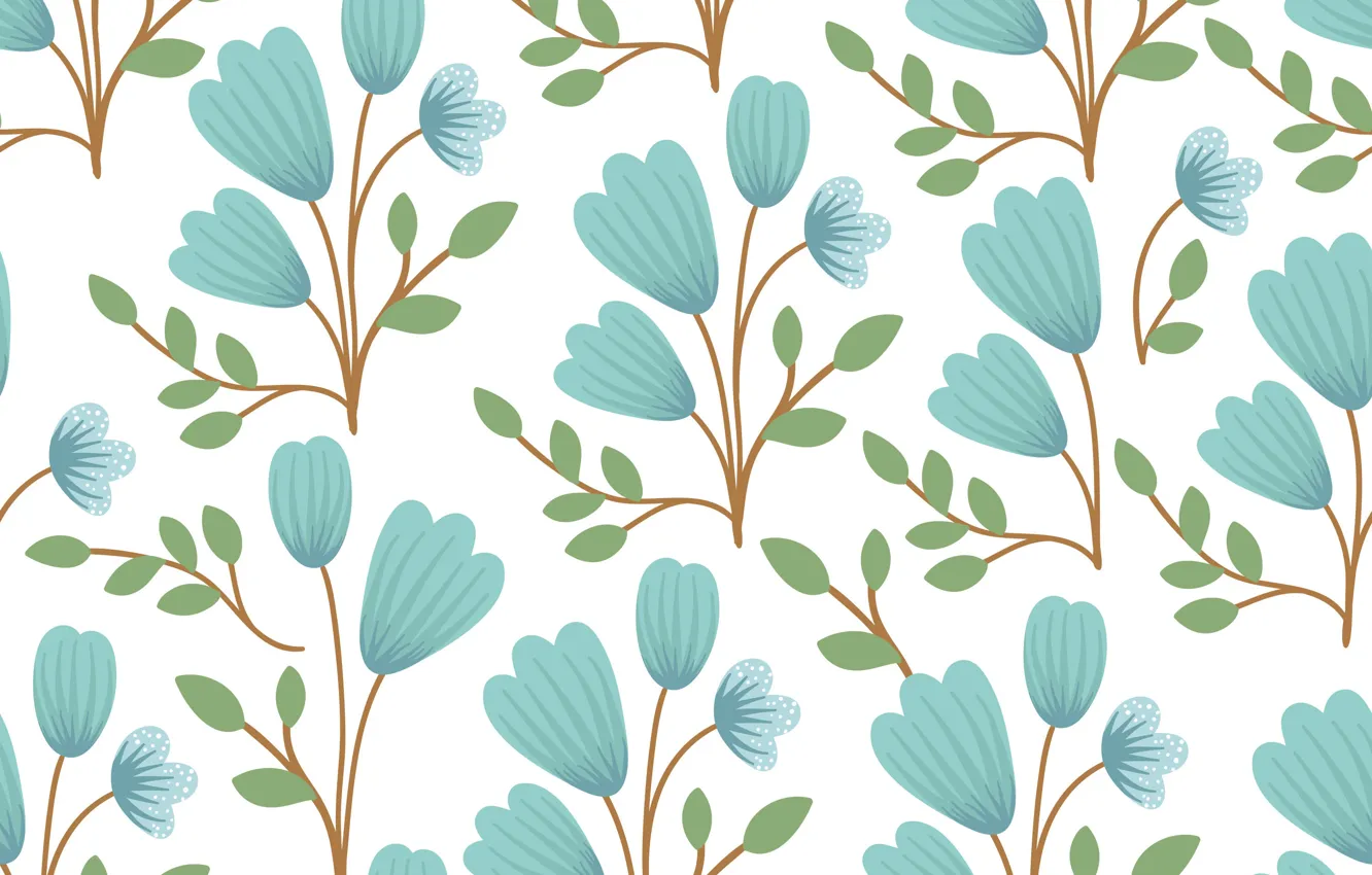 Photo wallpaper flowers, background, vector, seamless, lexi_claus