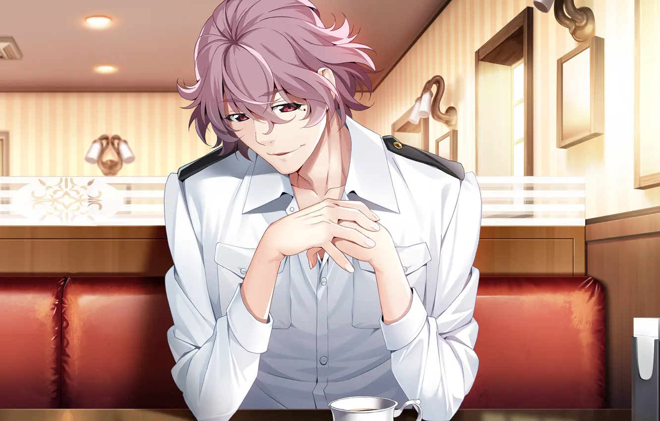 Photo wallpaper look, smile, guy, Grisaia: Phantom Trigger