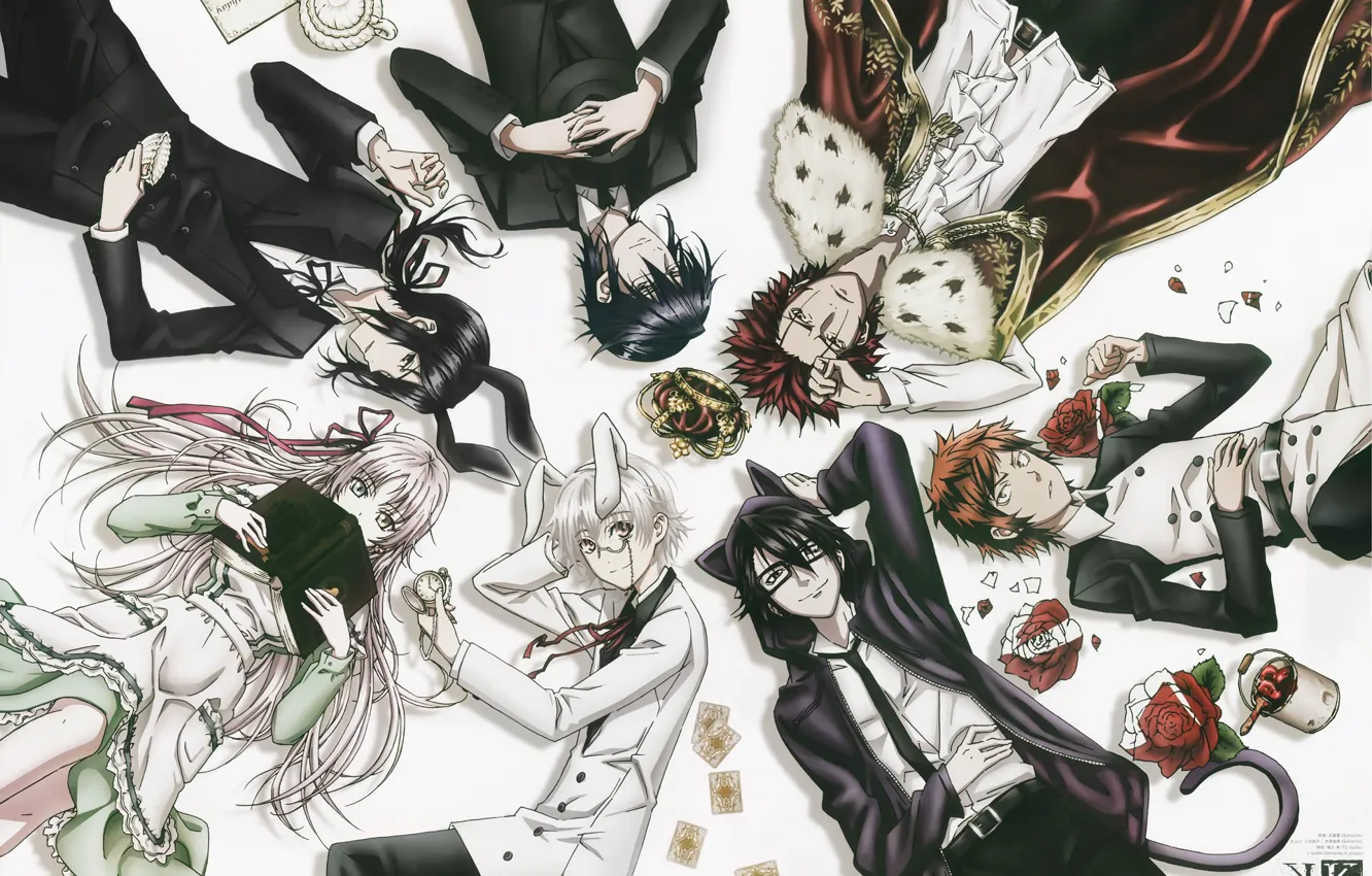 Photo wallpaper Alice in Wonderland, king, K Project, Munakata Thigh, Suoh Mikoto, Yata Misaki, Fushimi Saruhiko, Yatogami …